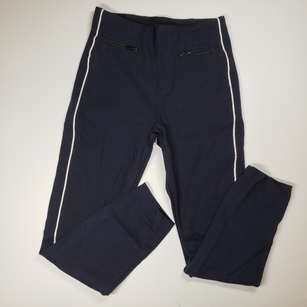 SPANX The Perfect Pant Piped Ankle Blue Skinny High Rise Pants Size Small